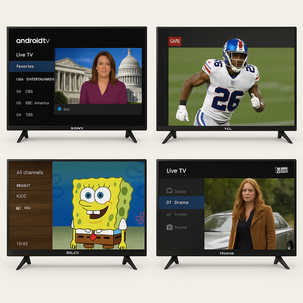 Android TV screens